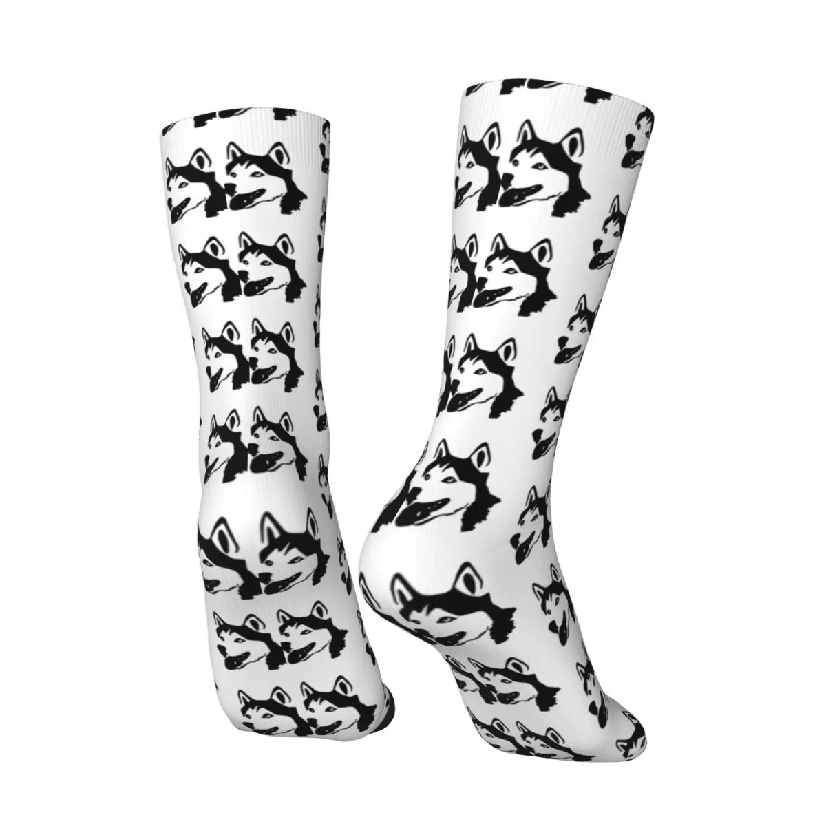 Minimalist Husky Men's Socks Vintage Harajuku Street Style Novelty Casual Crew Sock