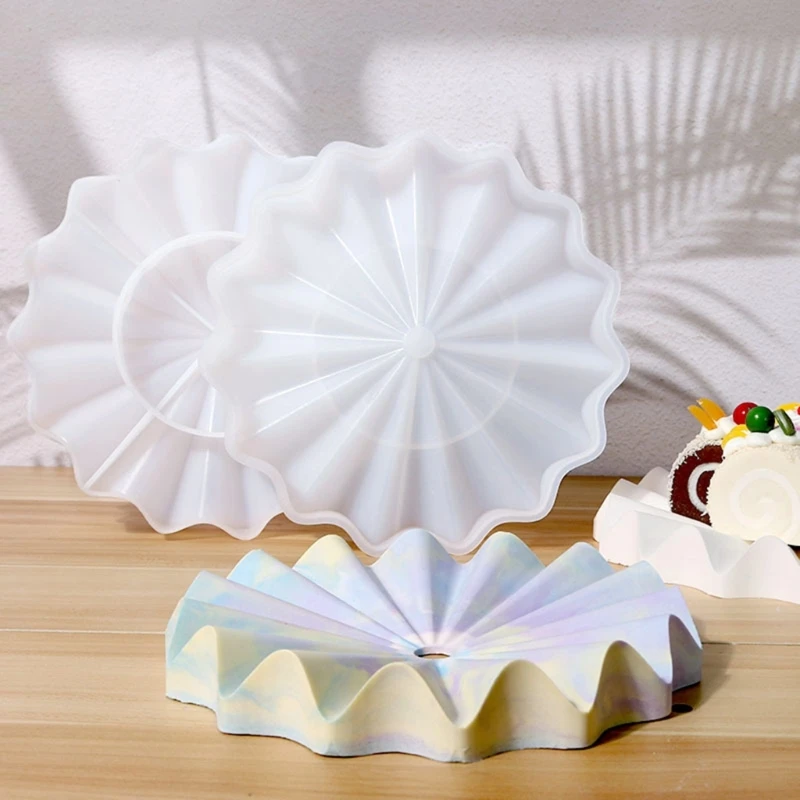 

Fruit Dish Silicone Resin Molds Tray Epoxy Casting Mold Round Fruit Plate Mold with Drain Hole Home Ornament 40GB