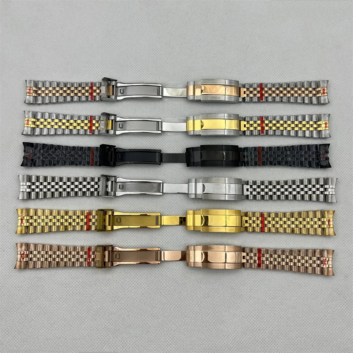 مشبك قابل للطي بحزام من الفولاذ المقاوم للصدأ 20 مم 316L يناسب علبة 36 مم 38 مم 39 مم 40 مم