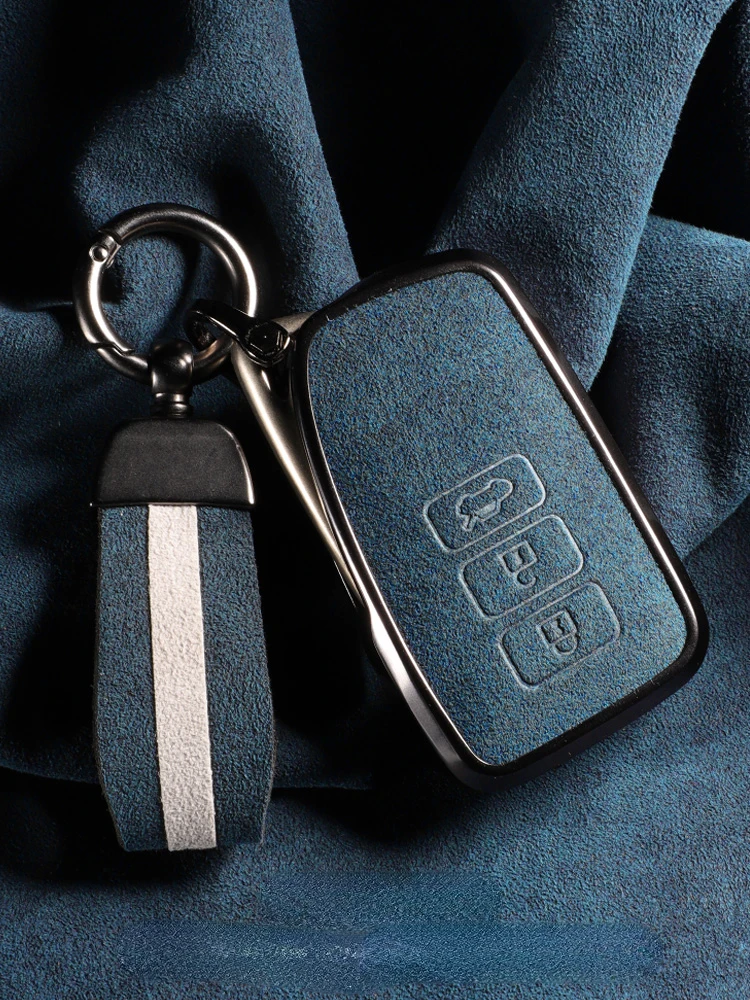 Suitable For Lexus ES200 RX450h LX570 NX350H  3 Buttons  4 Buttons   Aluminium Alloy + Suede Car Remote Key Case Cover