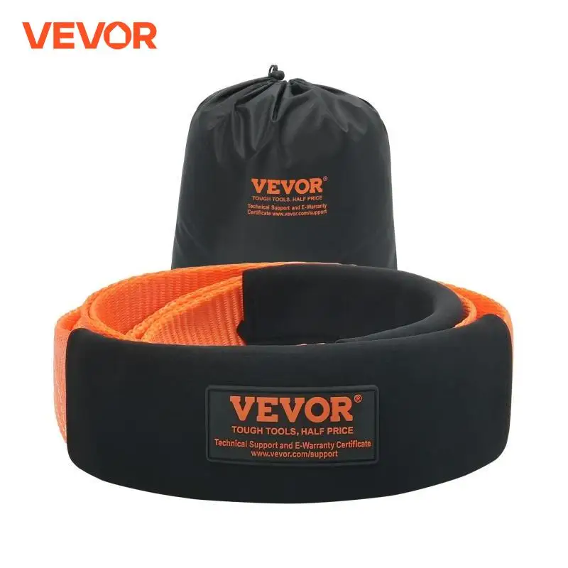 VEVOR 8/20/30ft Car Tow Cable Trailer Towing Pull Rope 2/3/4in Winch Line Extension Strap for Van Road Recovery Car Accessories