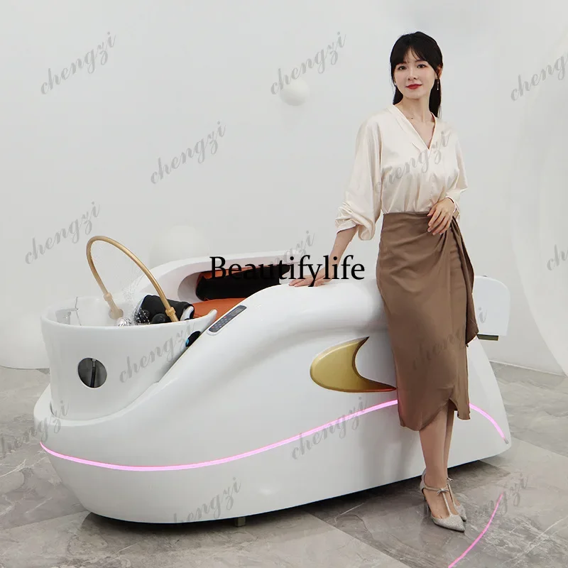 

K153 Electric Simplicity Shampoo Chair Lounge Equipment Ear Picking Bed Shampoo Chair Sink PU Leather Furniture