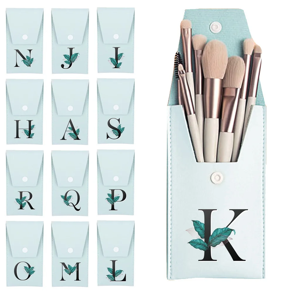 

Makeup Brush Set Cosmetics Brushes Blusher Powder Applicator Face Beauty Tools Leaf Initial Name 26 Letter Pattern