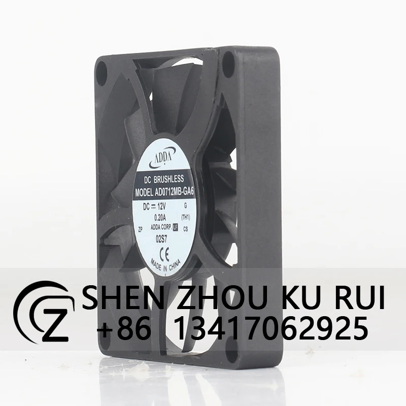 Original ADDA AD0712MB-GA6 7010 12V 0.20A ultra-thin silent high-flow three-wire cooling fan