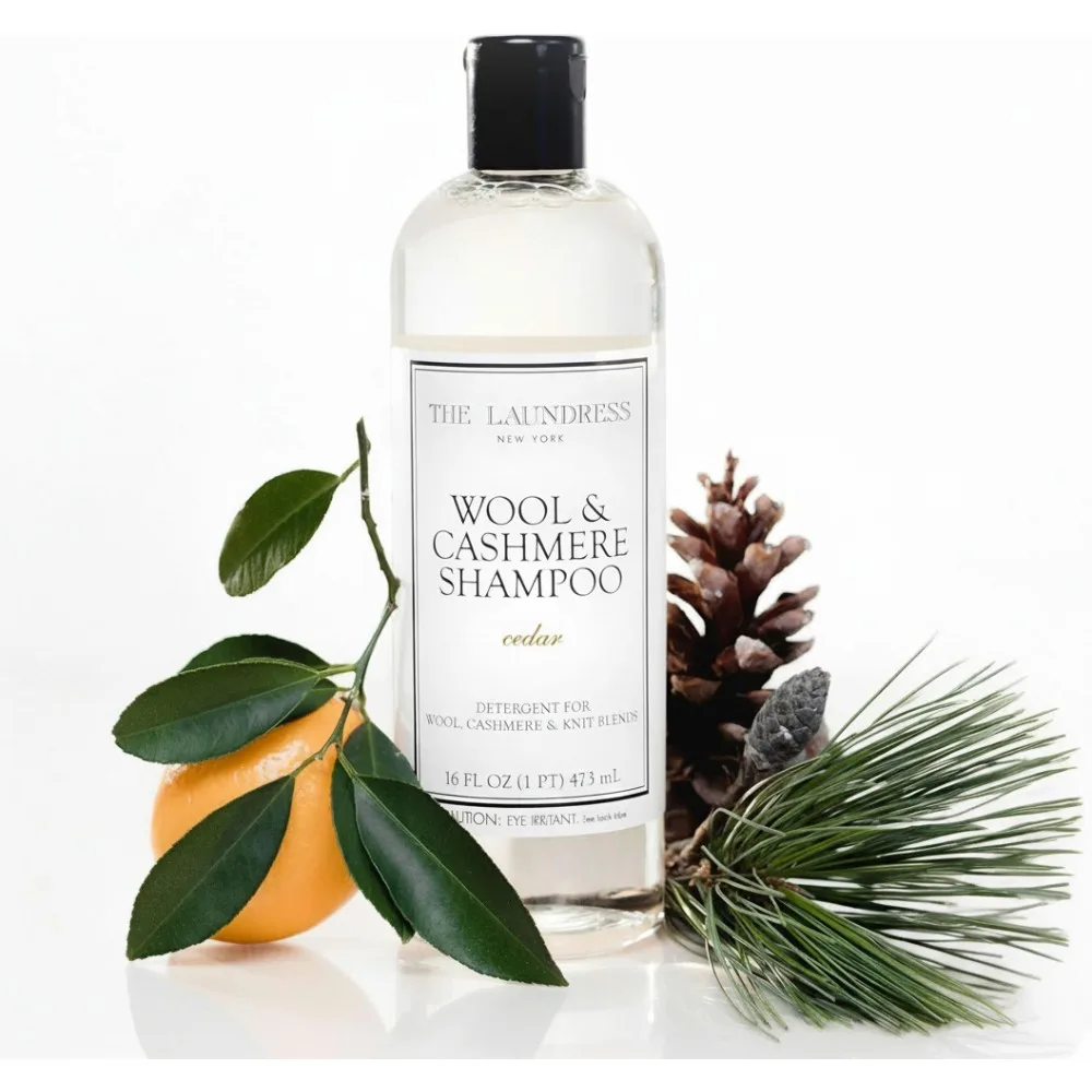 

Premium Wool & Cashmere Shampoo, Double Concentrated Cedar Scent, Gentle Detergent for Delicate Fabrics