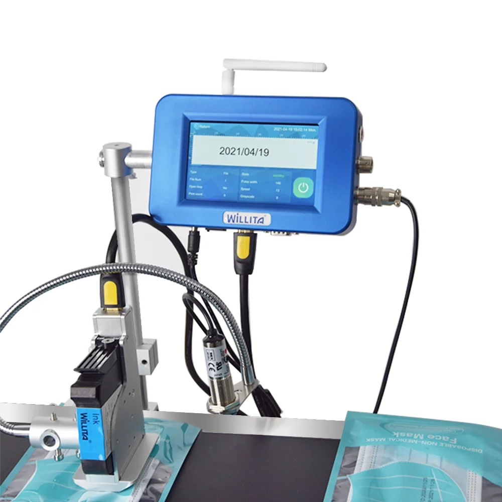Automatic Fast Speed Industrial Online Tij Date Coding Machine 12.7mm Tij Thermal Inkjet Printer