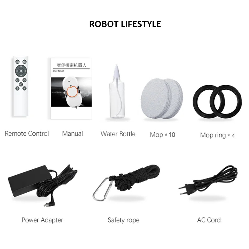 Robotic Window Cleaner Two Sides Automatic Spray Water APP and Remote Control Best Seller Washer Clean Glass Wiper for Home