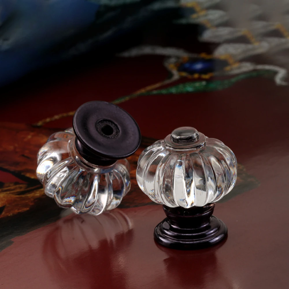 Crystal Glass Cabinet Pulls Drawer Handle Single Hole Handle Cabinet Drawer Knobs Kitchen Cupboard Door Furniture Hardware
