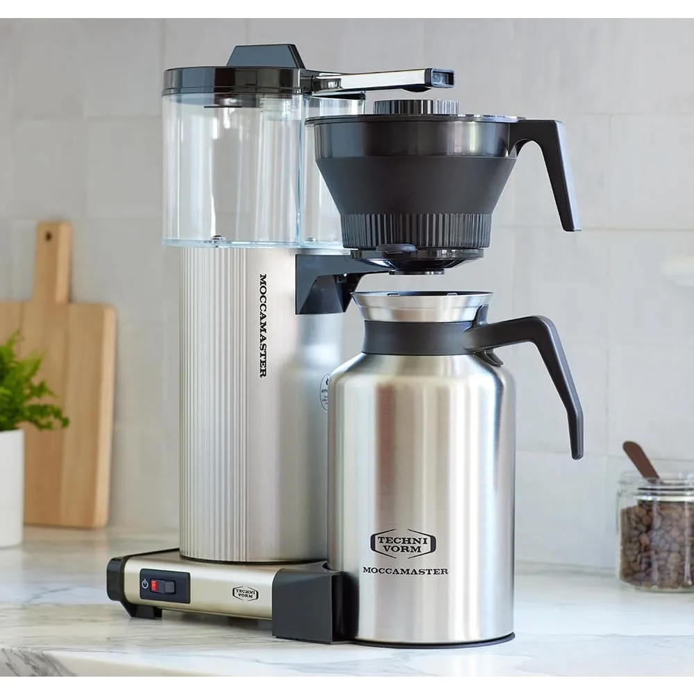 ماكينة صنع القهوة الكبرى Technivorm Moccamaster 39340 CDT، 60 أونصة، فضي