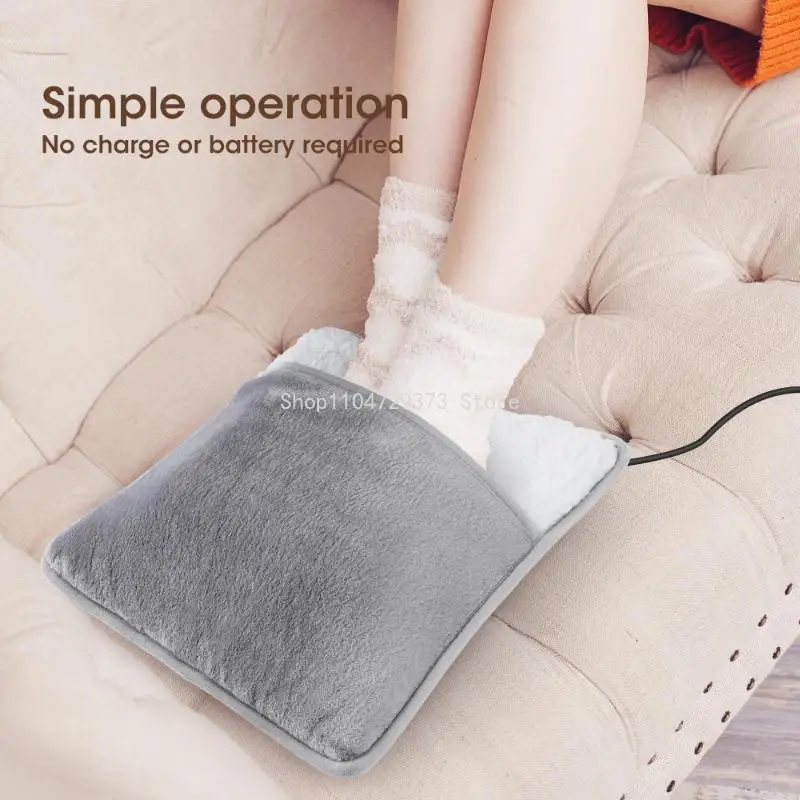 

Winter Electric Foot Heating Pad USB Charging Washable Soft Plush Foot Heater Home Office Foot Warming Mat Keep Warm Parts