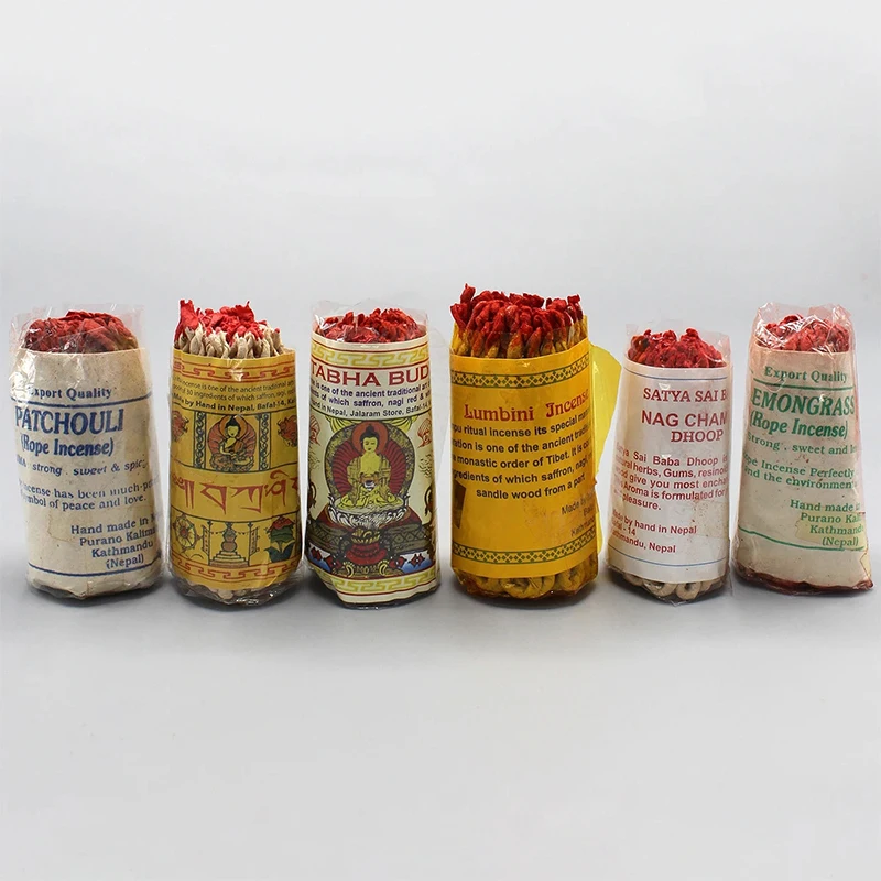 عطر حبل الهيمالايا مصنوع يدويًا ، حكيم وسابا مع البتشولي والأرز ، علاج بالروائح العطرية ، عطر الحبل ، 40 يبلغ