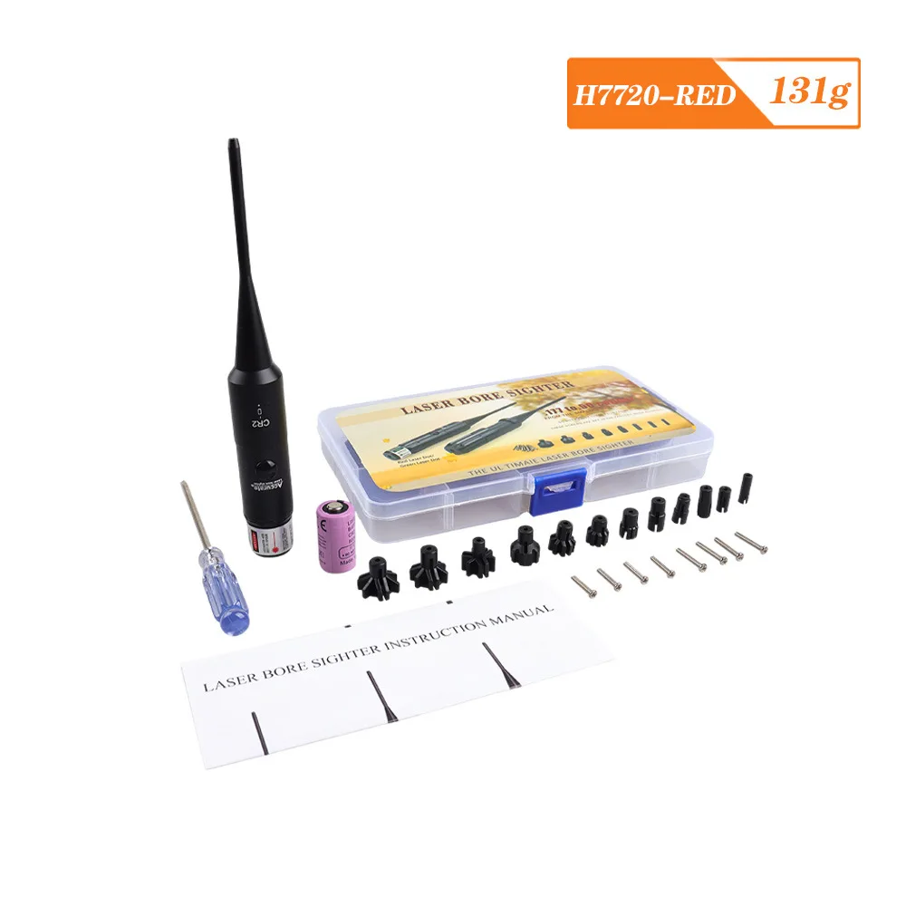12pcs Adapter Plastic Box Red Laser Bore Sight Zero Calibrator Free Adjust Tactical Airsoft Outdoor Shooting Mod Alignment