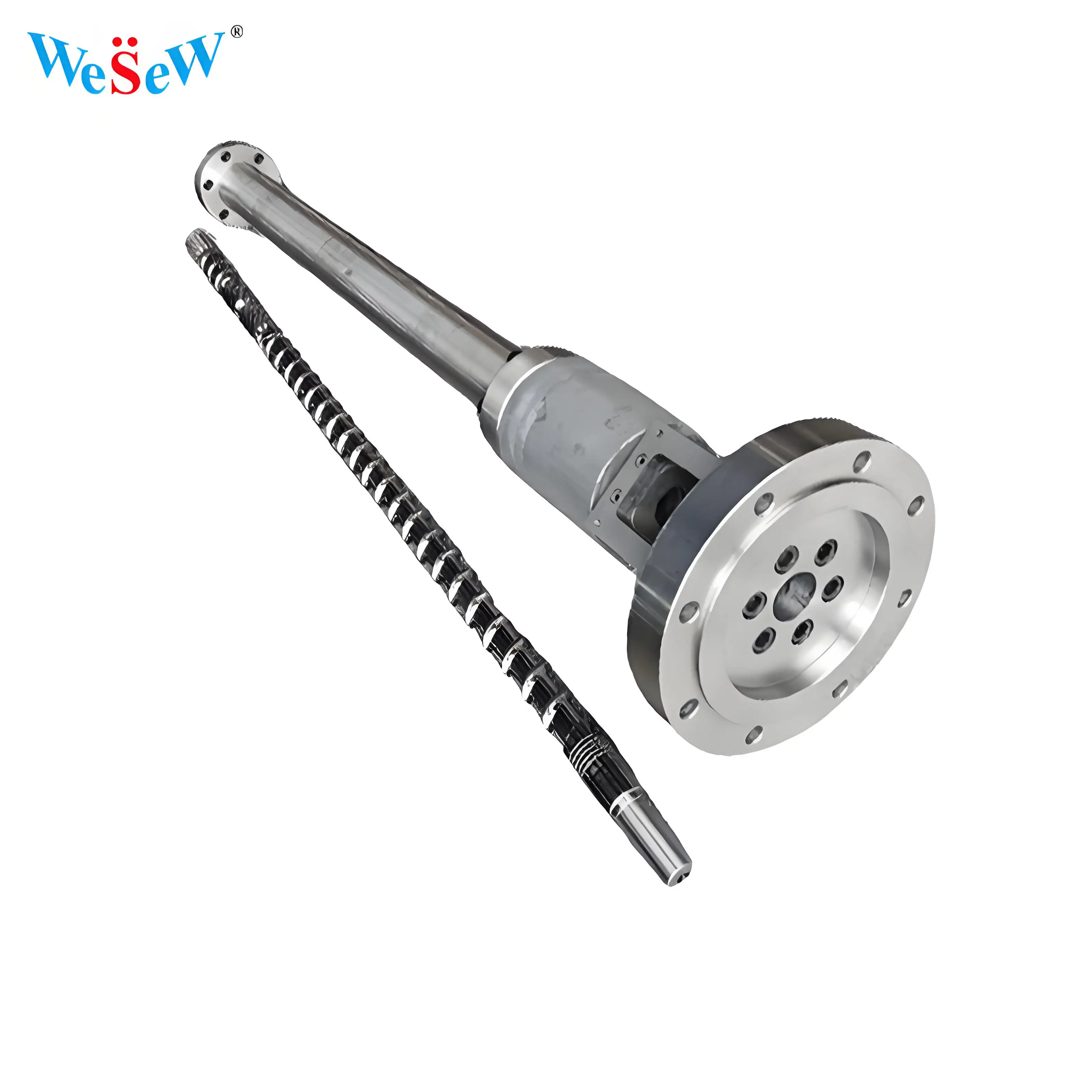 Injection Molding 38CrMoAlA Plastic Granulator Accessories Screw and Barrel Extruder Screw Barrel Injection Molding Screw Barrel