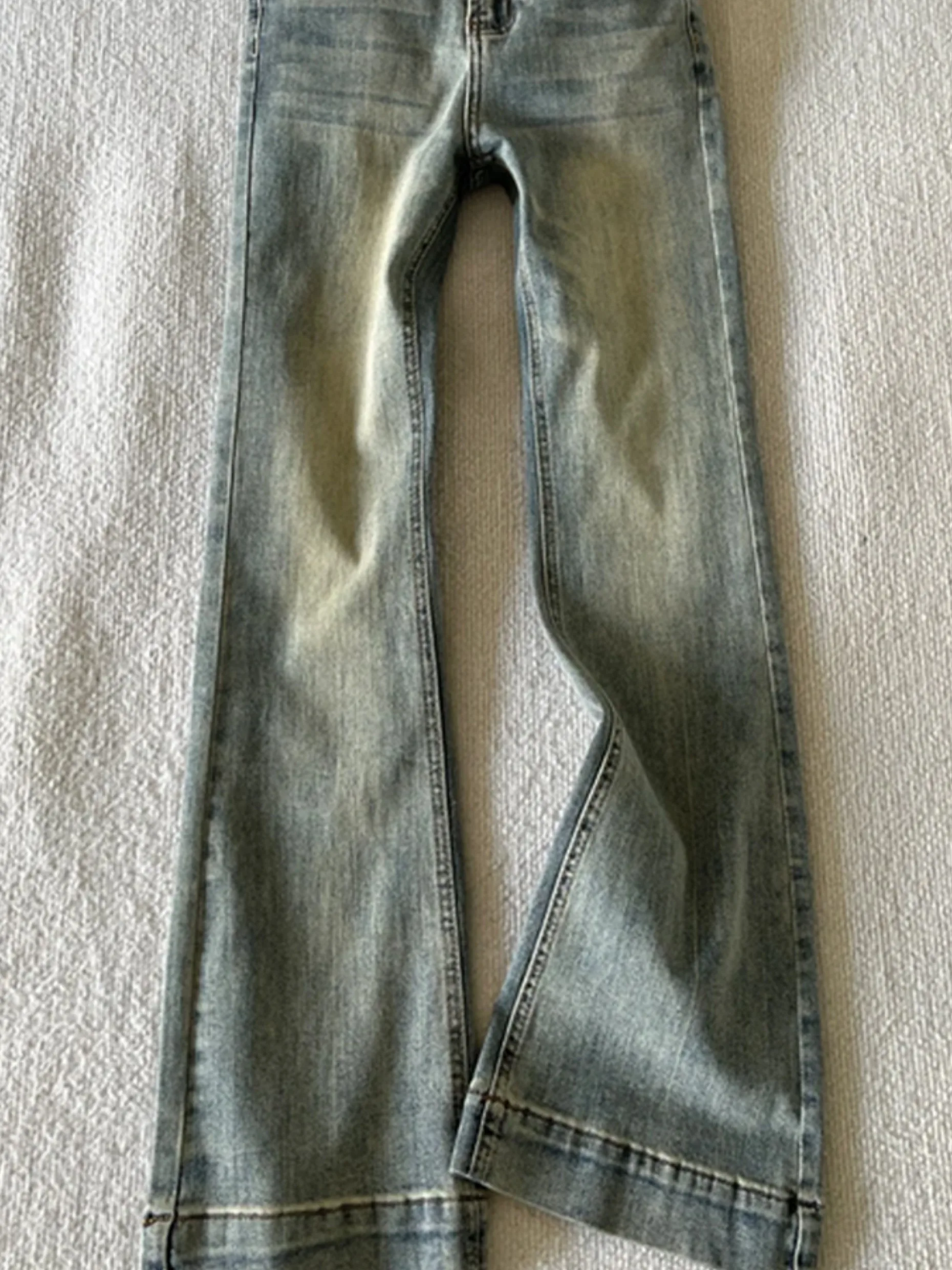 

Американские ретро джинсы-колокольчики с высокой талией, женские эластичные брюки до щиколотки больших размеров, повседневные удобные утягивающие джинсы