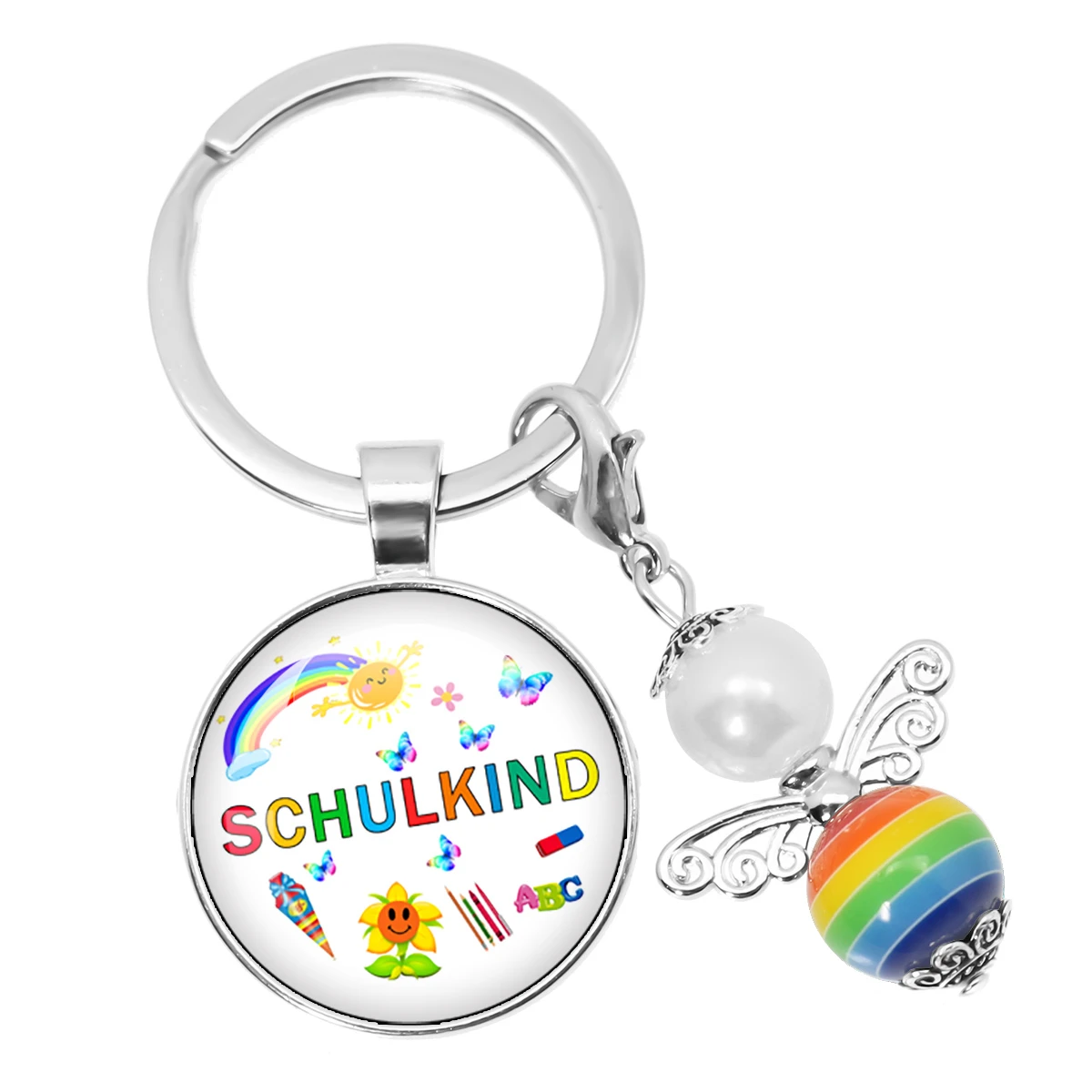 Einschulung Geschenk Jungen Mädchen Schutzengel Schlüsselanhänger Schulkind Schultüte Füllung Schulanfang Glücksbringer