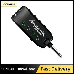 SONICAKE Bluetooth Headphone Guitar Amplifier Plug-In USB Chargable Portable Pocket Carry-On Bedroom Multi-Effects QAP-10