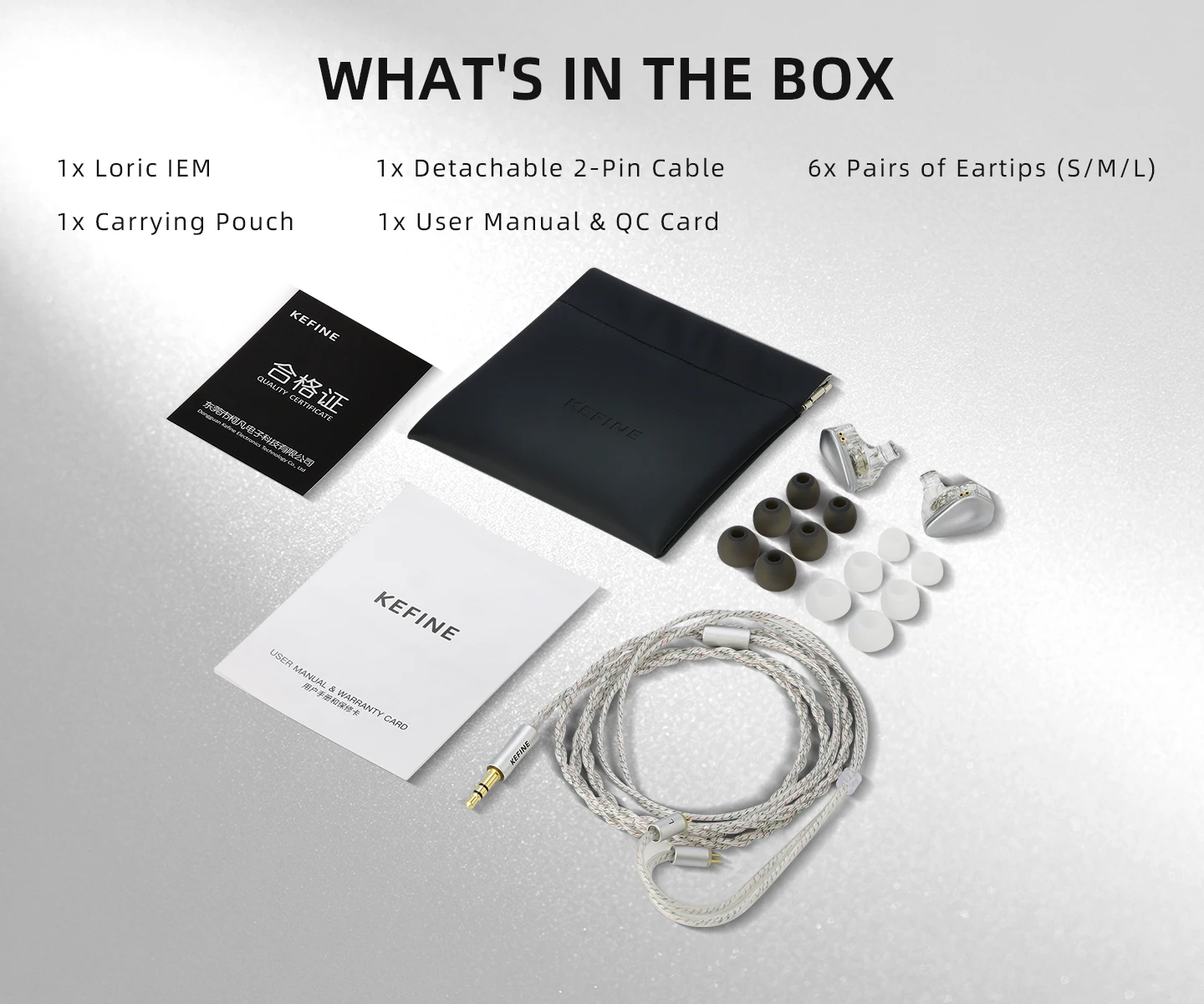KEFINE Loric PU + Titan-Verbundmembran-In-Ear-Monitor-Kopfhörer mit abnehmbarem 0,78-mm-2-Pin-Anschluss – Detail 12