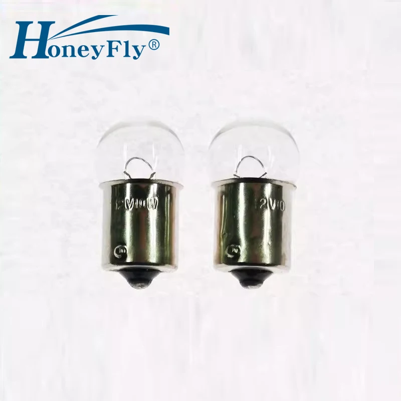 HoneyFly 10pcs G18 Indicator Lamp Bulb  6V/12V/24V 10W BA15S  G18 Incandescent Navigation Tungsten Wire Lighting Instrument