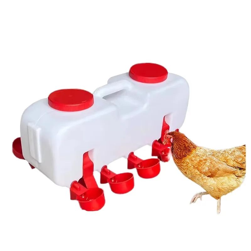 

New 10-liter automatic chicken waterer with adjustable flow rate for poultry drinking bowl, new plastic waterer