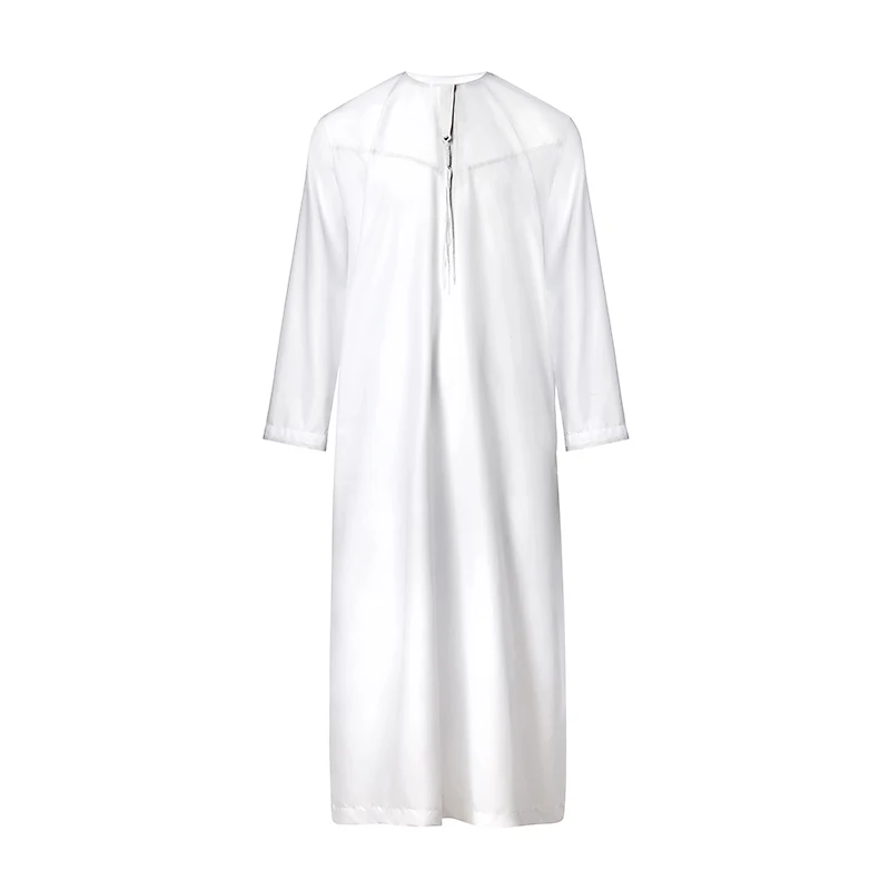 

New Abaya Islamic Men Robe Muslims Dresses Djellaba Simple Fashion Applique Shirts Arabic Dress Men Ethnic Clothing Gift