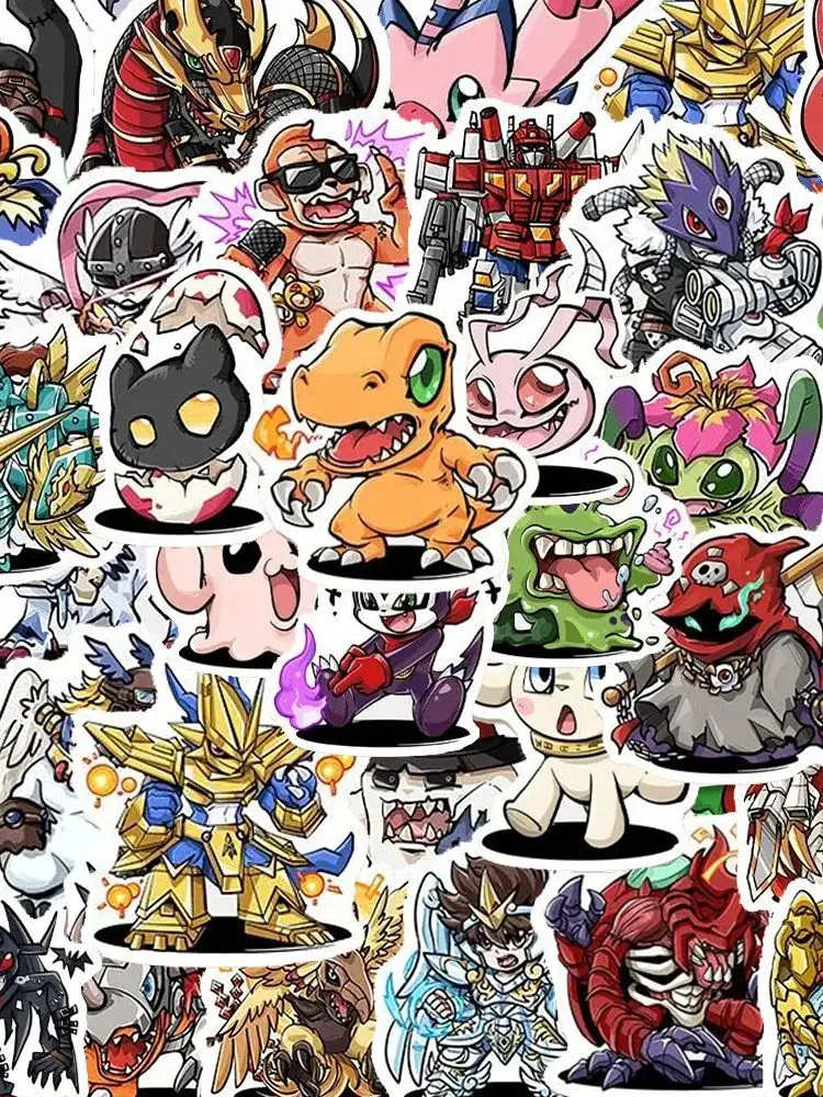 AliExpress Bandai 10/30/50pcs Cool Anime Digimon Adventure Stickers Cartoon Kid Decals Toy DIY Notebook Phone Suitcase Car Bike Waterproof Sticker