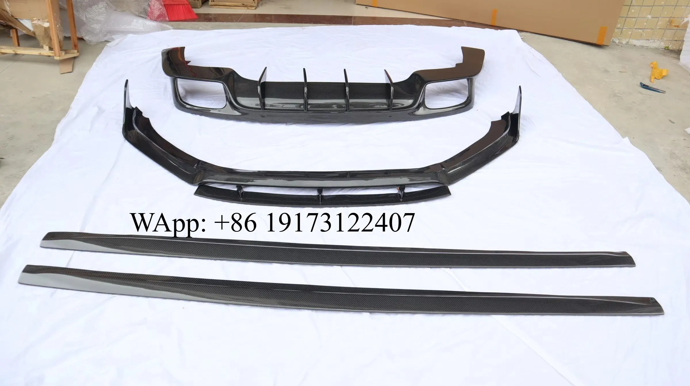Carbon Fiber Front Lip Side Skirts Rear Diffuser for 971 GTS Turbo Carbon Bumper Splitter Perfect Fitment