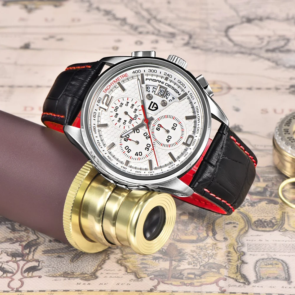 New PAGANI DESIGN Outdoor Sports Quartz Watch Multi functional Timing Code luminous Watch Waterproof Sapphire Business Watches