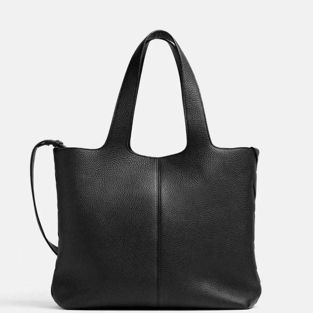 

2025 New Leather Tote Bag Soft Large First-layer Cowhide Shoulder Bag, College Student Commuter Casual Women's Bag