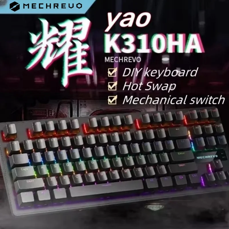 

Mechrevo K310 Mechanical Keyboard Wired Esports Game Keyboard Hot Plug 87 Key Office Computer Keyboard Black Color Red Switch