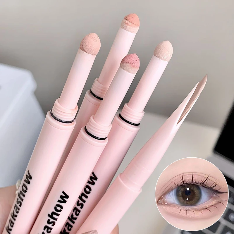 Lying Silkworm Under Eye Liner Pencil 	Makeup Double-headed Illuminator Brighten Paste Nude Pink Highlighter Shadow Aegyosal Pen