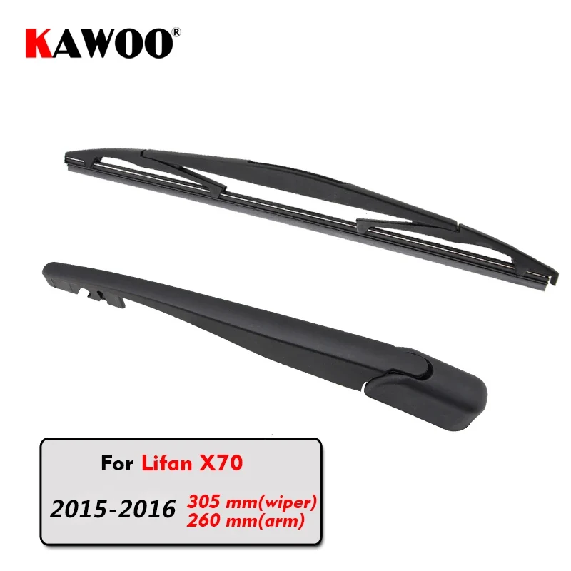 

KAWOO Car Rear Wiper Blades Back Window Wipers Arm For Lifan X70 Hatchback 2015 2016 305mm Auto Windscreen Blade Styling