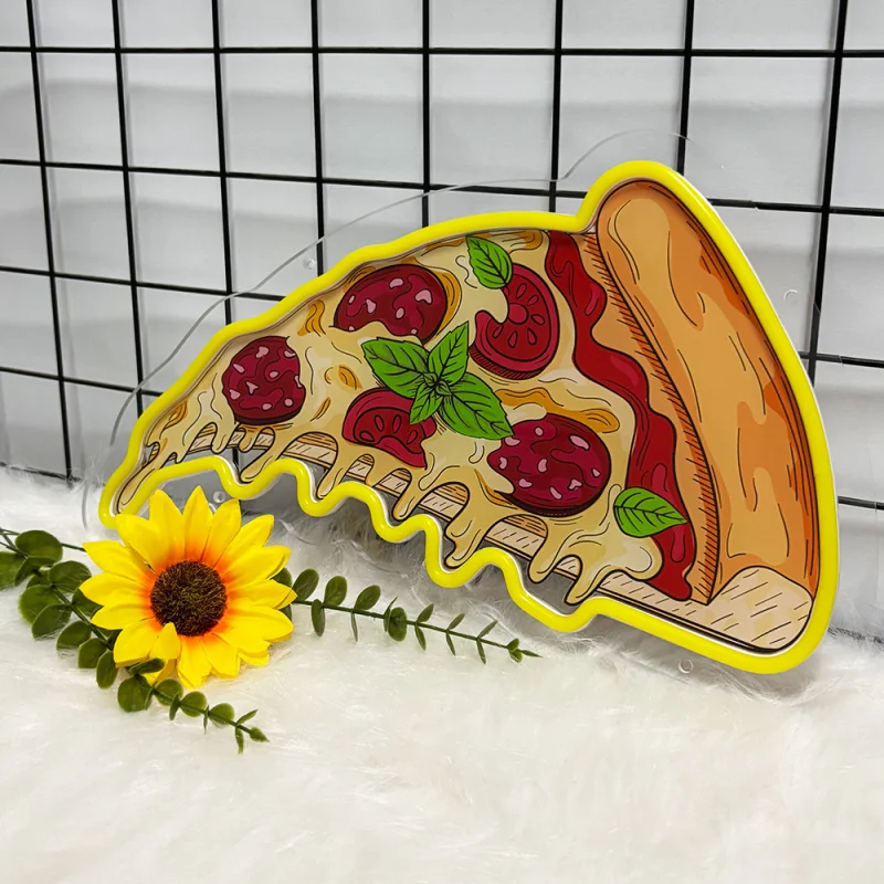 custom.Customize Your Own Photo Sign Pizza  LED Neon Lights Acrylic Lamp with Printing Unique Restaurant Bar Shop Decor Elect