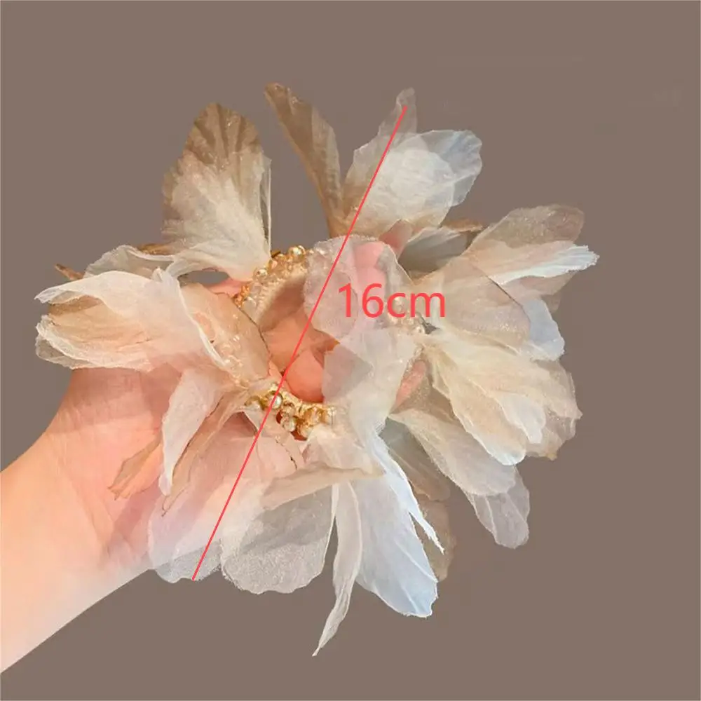 

1pc Elegant Imitation Pearl Beaded Flower Mesh Hairband for Women Exquisite Simple Tassel Hair Claw girls Hair Accessories