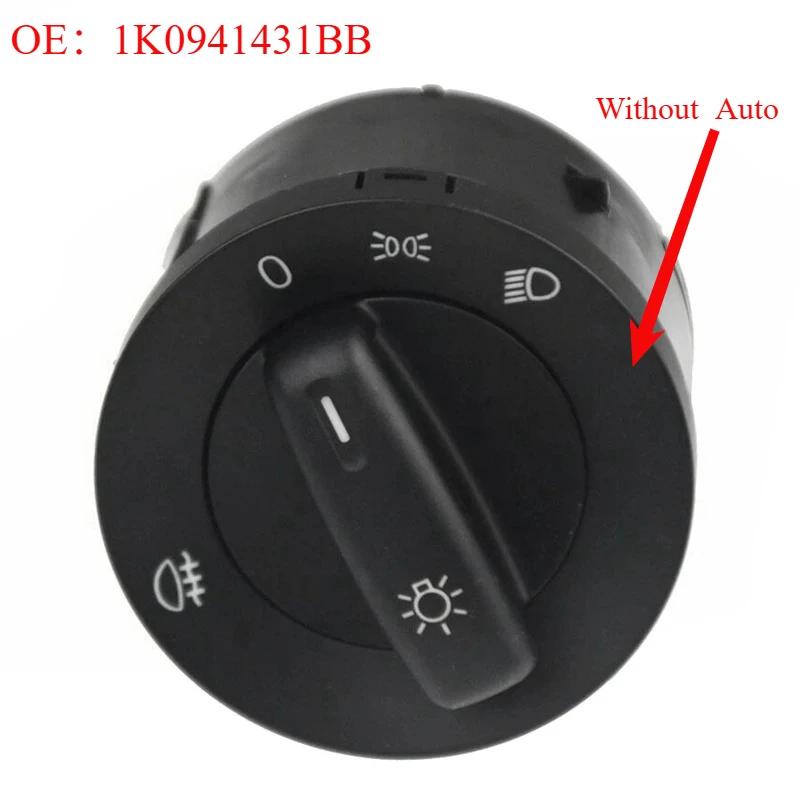 For Volkswagen VW Golf MK5 MK6 Jetta Tiguan Passat B6 CC 1K0941431BB Car Headlight Head Fog Lamp Light Control Switch