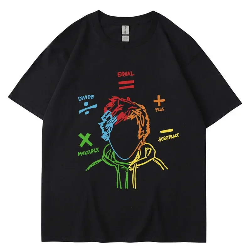 

Футболка с принтом The Math Tour Sheerios Harajuku, модная мужская одежда, повседневная футболка в стиле хип-хоп, свободная уличная одежда, дышащий топ унисекс