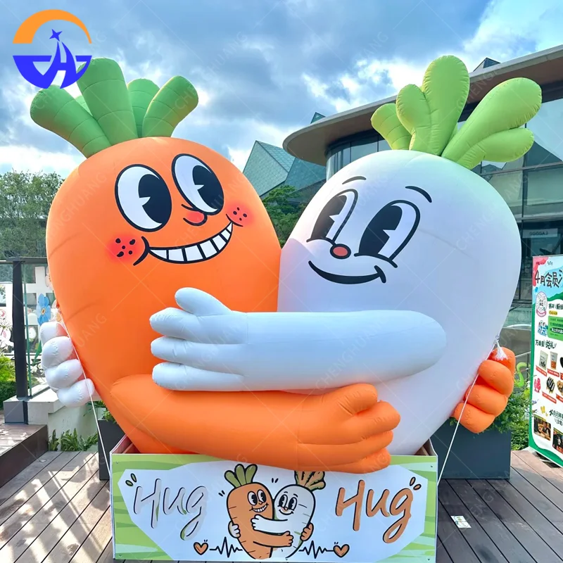 Customized inflatable cartoon radish model outdoor vegetable themed advertising campaign promotional decoration props