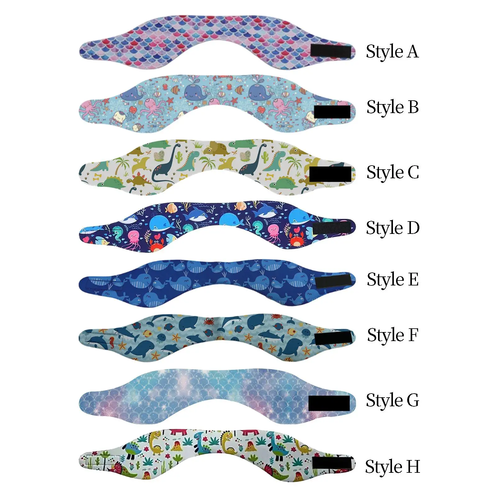 

Kids Swimming Headbands Ear Protection Bands Cartoon for Surfing, Water Skiing,