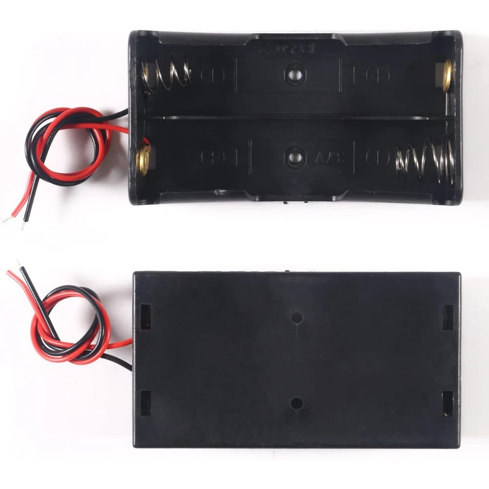 A23E-5 Pcs 3.7V 18650 Battery Holder Housing Plastic Battery Storage Box With Wire Leads ,18650 Battery Housing Spiral Spring
