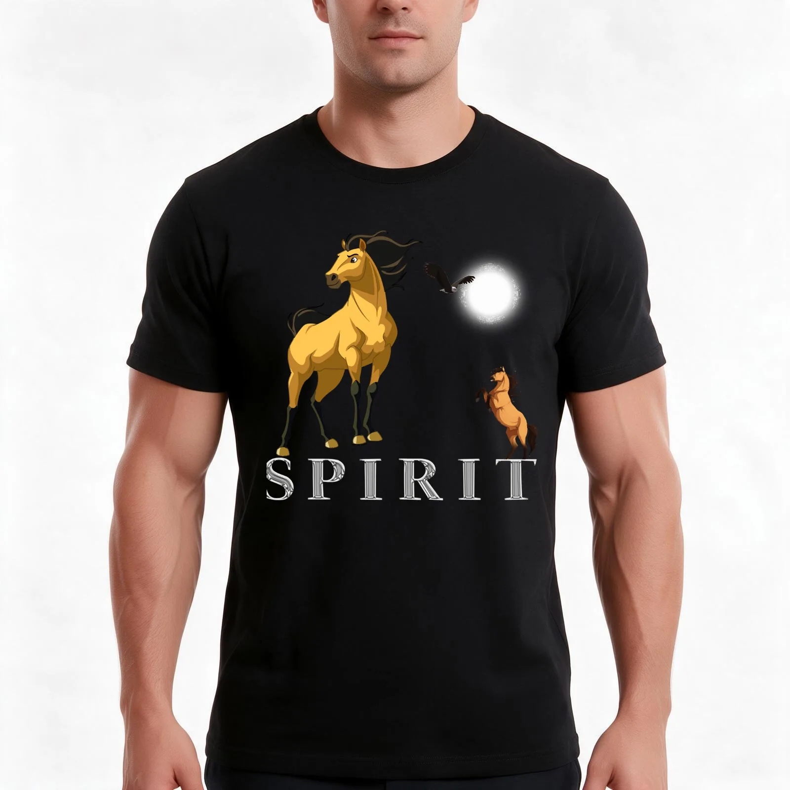Spirit Stallion of the Cimarron Classic T-Shirt Summer Casual Cotton Tee Oversized Streetwear Tops Vintage Graphic Print