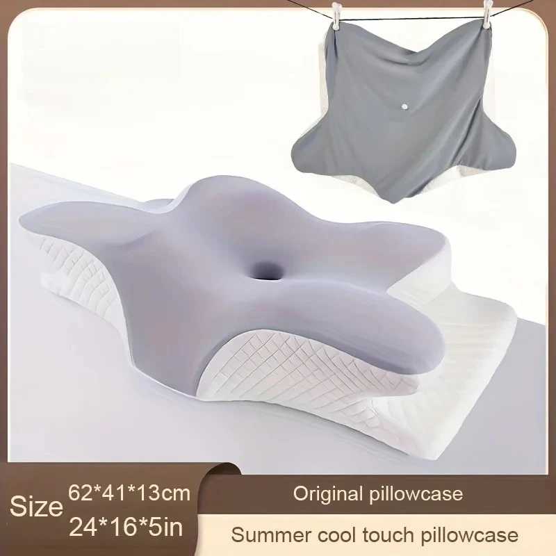 Memory Foam Pillowcase Cervical Pillowcase Pillow Protector Bedding Pillow Cases Cover Cooling Fabric Portable Home Holiday Gift