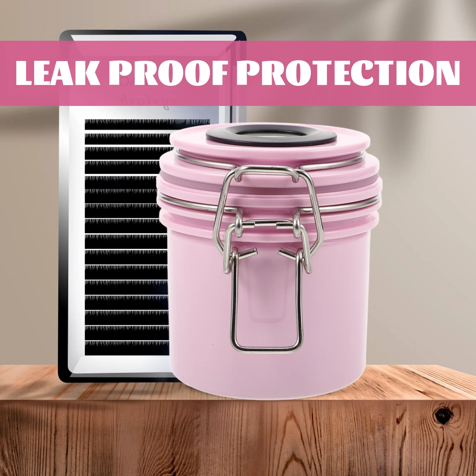 Grote capaciteit wimperlijm opslagpot luchtdichte wimperverlengingscontainer lichtgewicht draagbaar ontwerp voor schoonheidssalon en