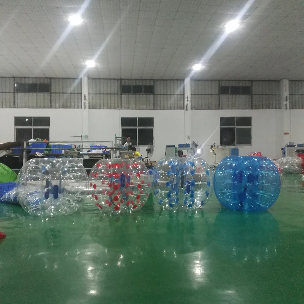 Aufblasbarer Blasen-Fußball, 1 m, TPU-Material, aufblasbarer Fußball-Stoßfänger, menschlicher Hamster-Ball für Kinder und Jugendliche