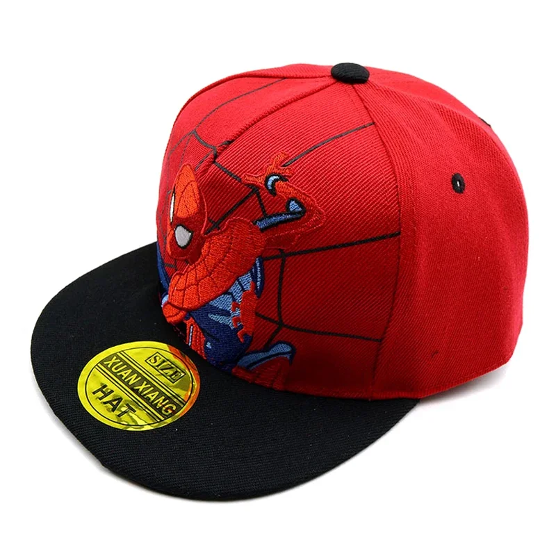 Disney Marvel Spiderman Cartoon Baby Baseball Cap Kids Hip Hop Sun Hat Boy Girl Spring Travel Caps Baby Snapback Caps Gift 2-8Y