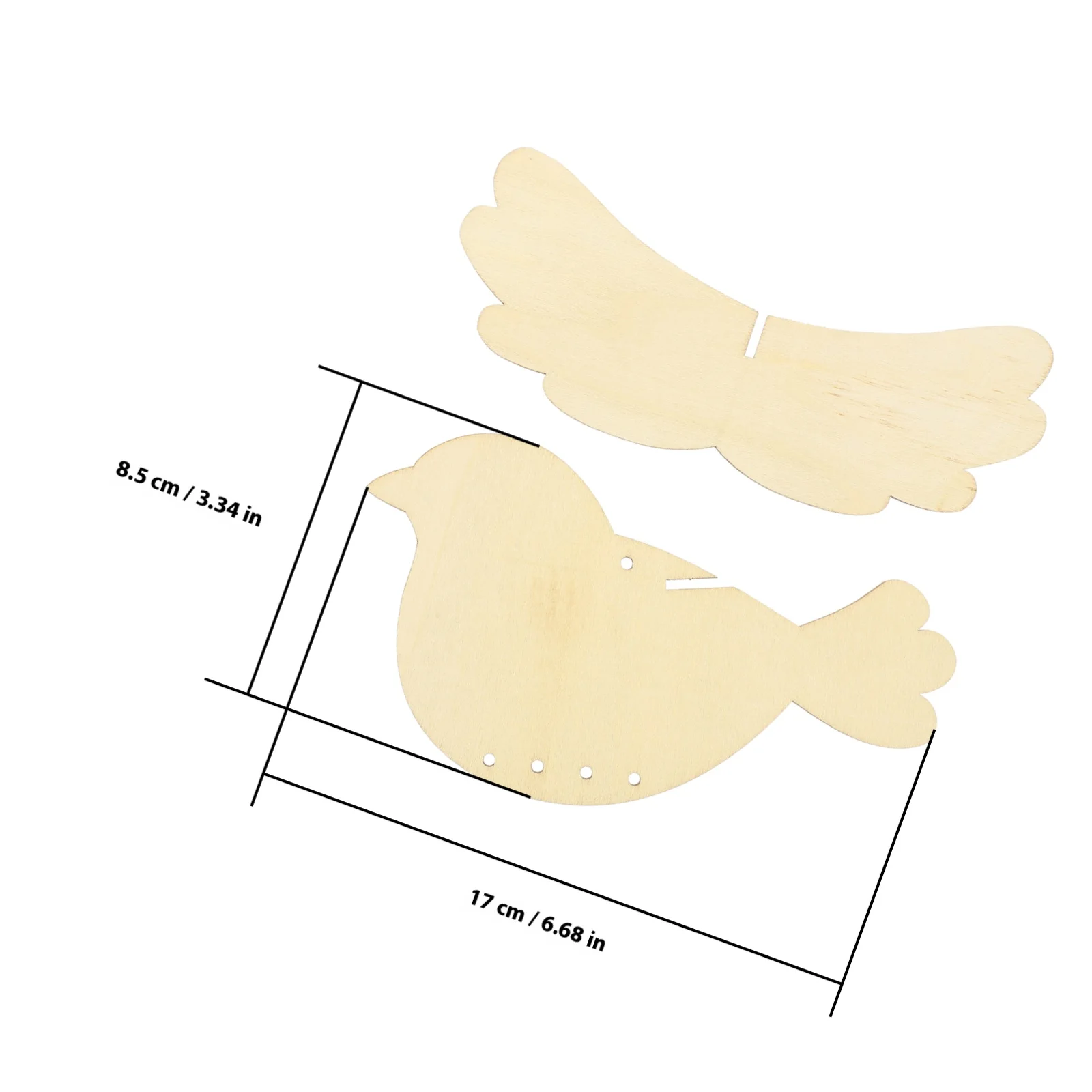 مجموعة واحدة من أجراس الرياح الخشبية على شكل طائر يمكنك صنعها بنفسك مجموعة قابلة للطلاء على شكل طيور خشبية غير مكتملة لتزيين معلق للمنزل في الهواء الطلق #4