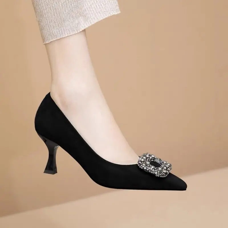 

Pumps Shoes Fashion Women Sexy Pointy Thin High Heels Comfortable Elegant Women's Shoes Black Wedding Shoes comfort Casual New