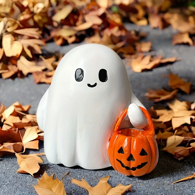 Ornament Halloween ghost creative 3D printing funny little ghost modeling gift home desktop small ornament