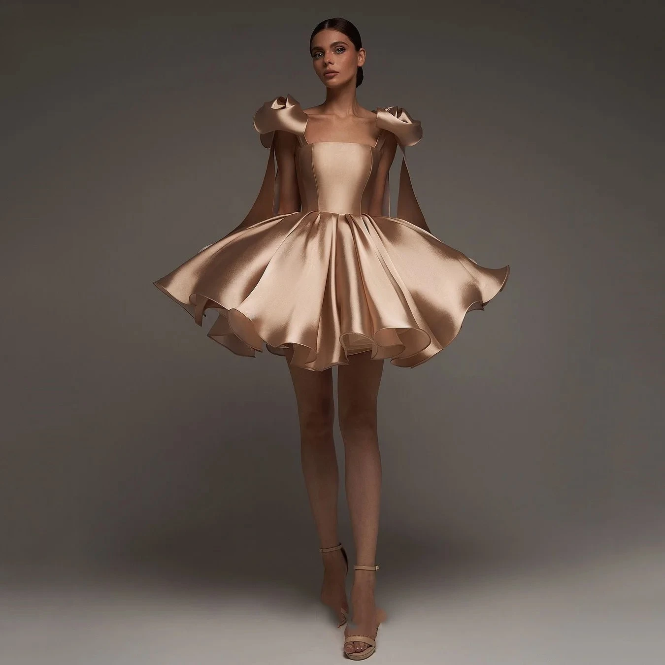 

Короткие вечерние платья 2025 Женское подходящее платье по запросу Простое и элегантное вечернее платье для женщин Платье для выпускного вечера Robe Soiree Chic