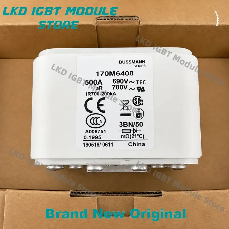 for 170M6408 170M6409 170M6410 Square Fuse 630A 690A 700VAC Rectifier 170 M6410 3BN/50 38N/50 AR UC Fast Acting Semiconductor