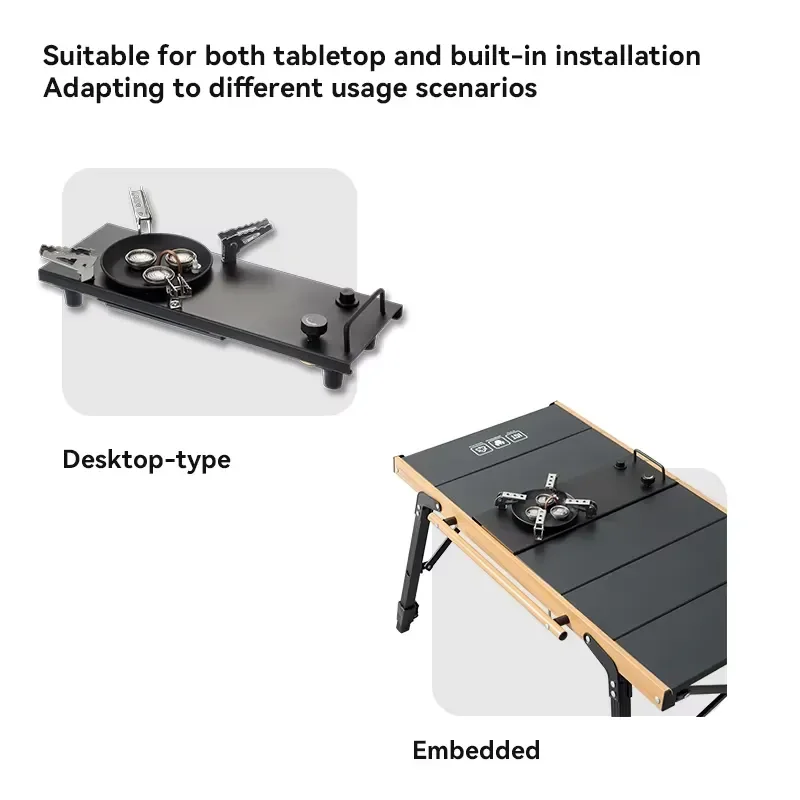 Outdoor Semi-Unit IGT Split Camping Windproof Stove with Built-In Dual-Use Stove Table Set for IGT