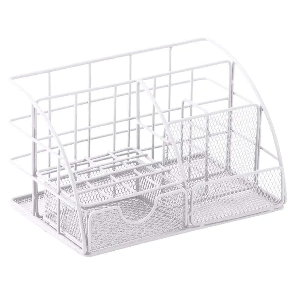 

Desk Organizer with 6 Compartments Drawer Pencil Holder, Multifunctional Metal Desktop Storage Rack